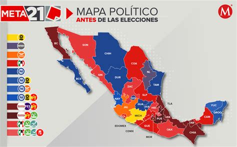 Mapa electoral 2021 antes y después de las eleciones en México Grupo