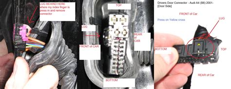 How Do I Unplug Drivers Door Wiring Loom From The Car Body Audi