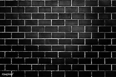 Black Brick Wall Textured Background