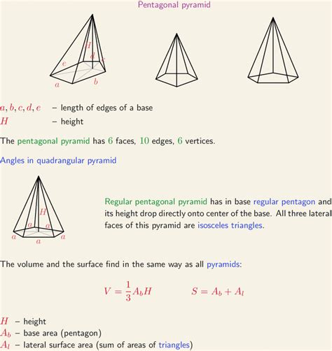 Pentagonal Pyramid Surface Area Formula All In One Photos