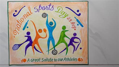 National Sports Day Drawing With Oil Pastel How To Draw National Sports