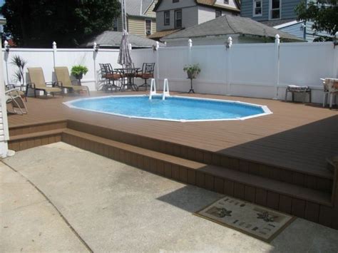 Semi Above Ground Pools With Decks Home And Space Decor