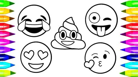 Genial Emojis Zum Ausmalen Stock Kinder Bilder