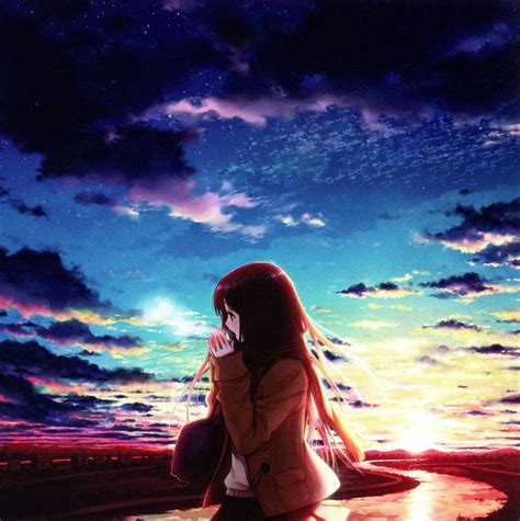 Sky Girl Clouds Anime Blue Sunset Cool Wallpaper 4599x4615 538614