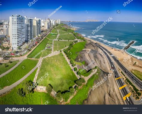 Lima Peru Aerial View Miraflores Town Stock Photo 682350010 Shutterstock