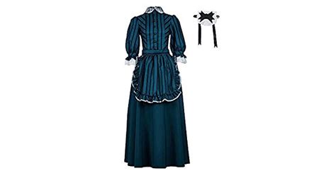 Cosplaydiy Haunted Mansion Costume Maid Apron Dress Butler Castmember