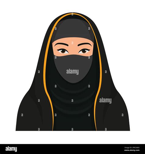 Arabian Woman Portrait Avatar Islamic Women Traditional Vestimentation