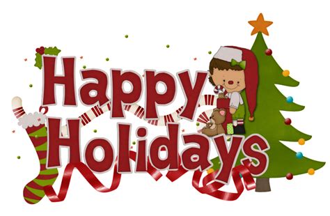 December Happy Holidays Png Clipart Png Mart