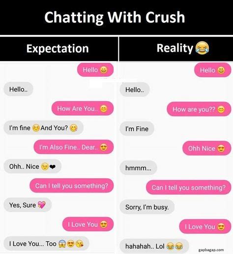 Funny Text About Crush Vs Expectation And Reality Funny Text