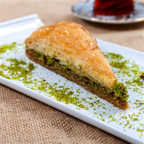 Turkish Food Market Lezza Triangle Baklava With Pistachios Lb