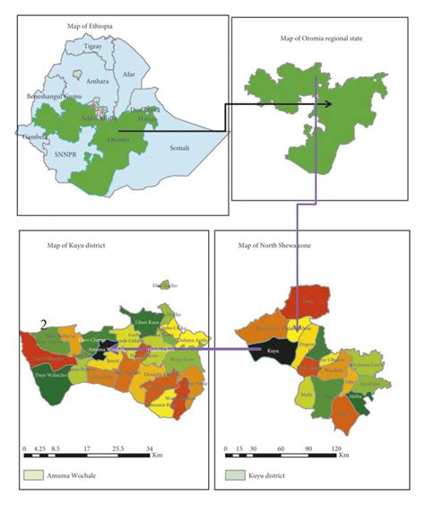 Map Of Amuma Wuchale Kebele Kuyu District North Shewa Zone Oromia