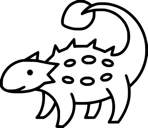 Ankylosaurus Outline Coloring Page Free Printable Coloring Pages