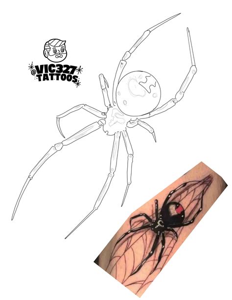 Black Widow Spider Tattoo 3d Spider Tattoo Spider Drawing Tattoo