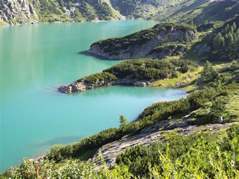Landscape Of The Lake Barbellino An Alpine Artificial Lake Turquoise