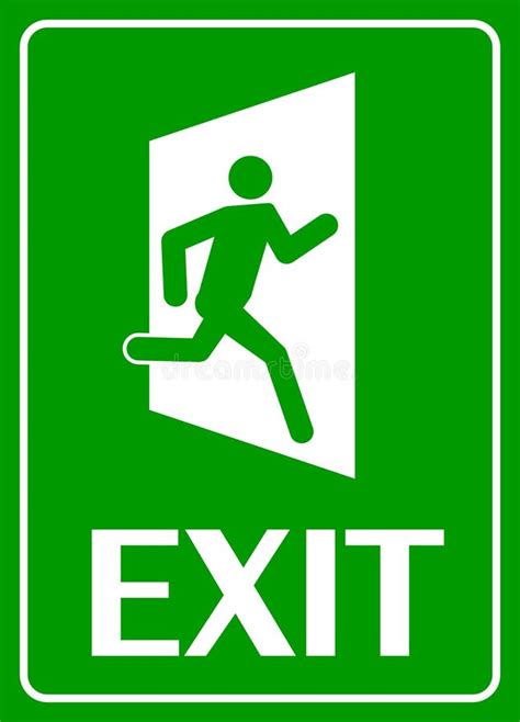 Exit Door Sign Stock Illustrations 14377 Exit Door Sign Stock