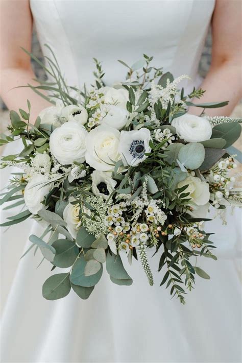 Darling Buds White And Green Bridal Bouquet Darling Buds Wedding
