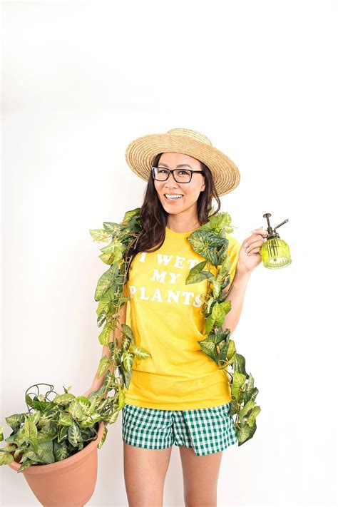 Crazy Plant Lady Costume Halloween Last Minute Funny Plant Shirts I Wet