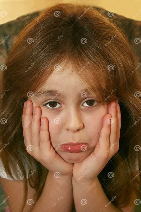 Young Girl Pouting Stock Photo Image Of Head Shot Hands 1582930