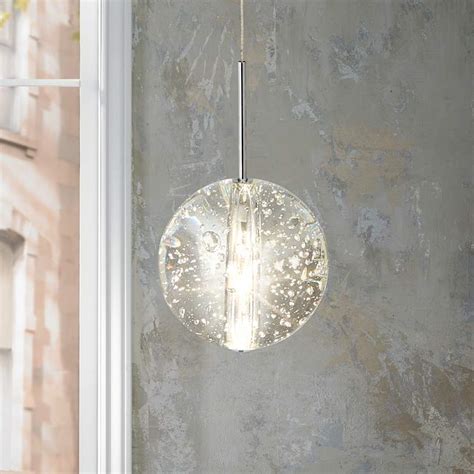 Glass bubble lampshade chandelier branching ceiling pendant lamp lighting lights. ET2 Orb 4 1/2" Wide Clear Bubble Glass Mini Pendant - # ...