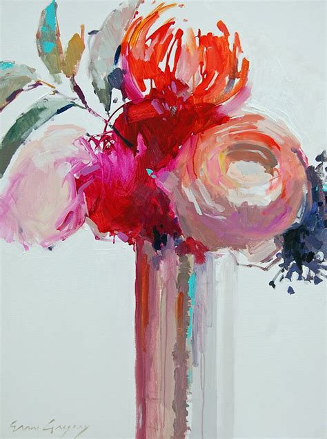 Q And A With Artist Erin Fitzhugh Gregory Abstract Flower Painting