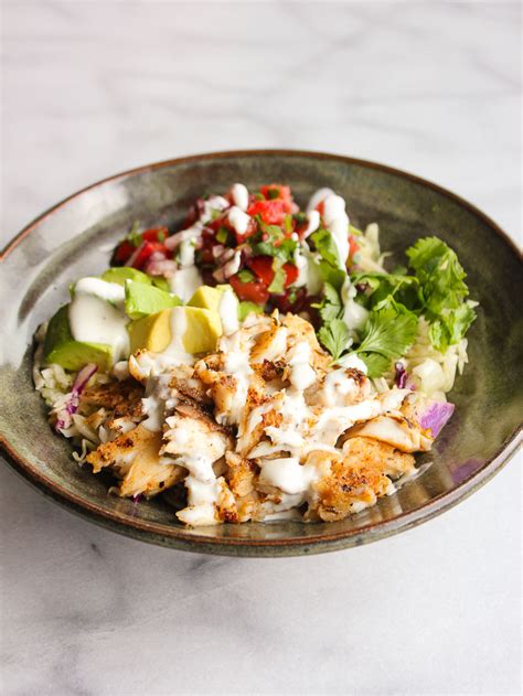 Fish tacos with spicy cabbage slaw. Grilled Fish Taco Bowls - Lisa's Dinnertime Dish