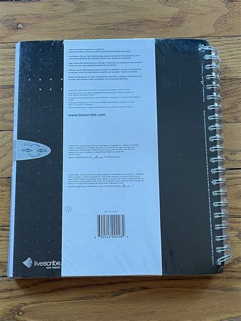 New Livescribe 3 Subject Notebook Smart Pen Paper Notebook Only Black