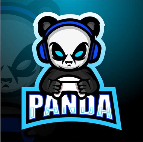 Premium Vector Gamer Panda Esport Mascot Illustration