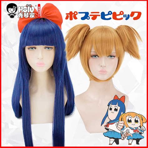 Hsiu Pipimi And Popko Cosplay Wig Pop Team Epic Costume Play Wigs Halloween Costumes Hair Free