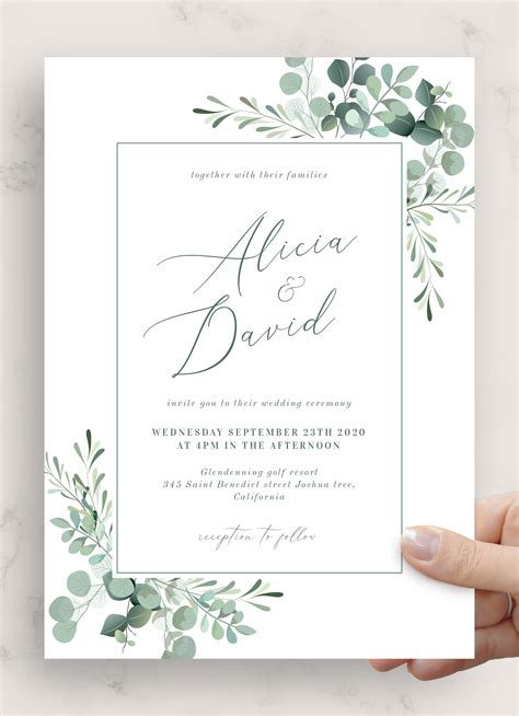 Free Printable Wedding Invitation Templates Pdf
