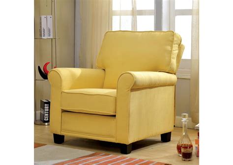 Belem Yellow Accent Chair Wrolled Arms Peaceful Living Furniture