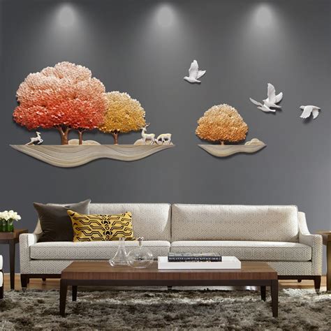 3d Carving Hand Painting Natural Scenery Diy Wall Decor3d Carving Hand