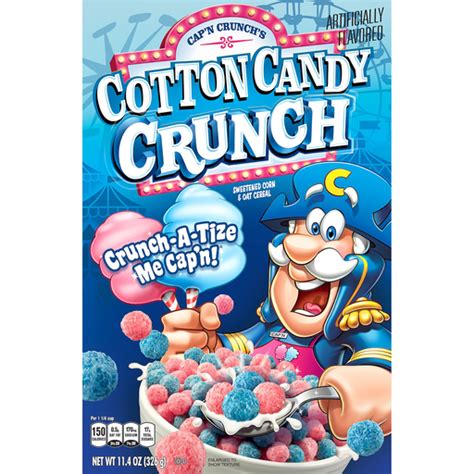 Capn Crunchs Sweetened Corn And Oat Cereal Cotton Candy Crunch