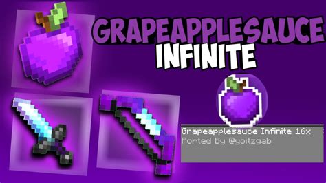 Purple Texture Pack Grapeapplesauce Infinite 16x Minecraft Pe