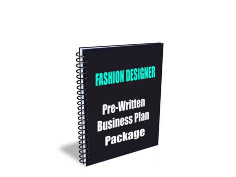 Fashion Designer Business Plan Template Word Fashion Designer
