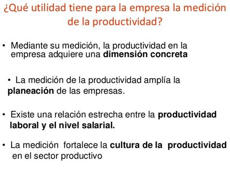 Medición De La Productividad Unidad 2