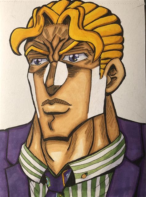 I Drew Yoshikage Kira In The Part 3 Art Style Rstardustcrusaders