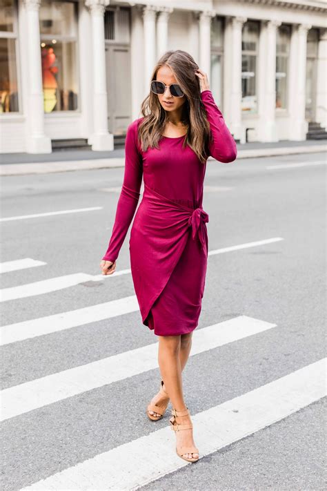 This Gorgeous Burgundy Dress Is Perfect For Any Fall Occasion