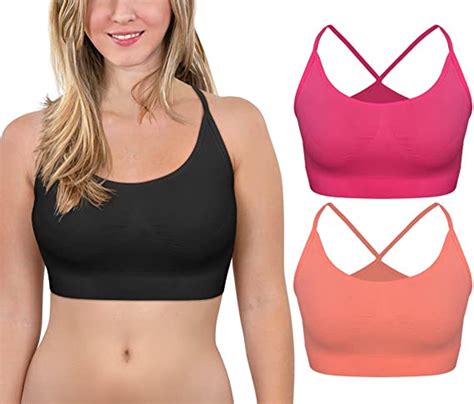 Womens Cross Back Seamless Crop Top 3 Pack Small Amazonca Clothing Shoes And Accessories