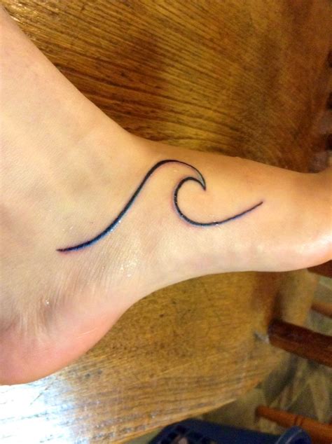 Wave Outline On Inner Foot Foot Tattoos For Women Waves Tattoo Tattoos