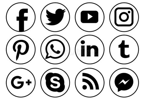 Social Media Icons Editorial Stock Image Illustration Of Button