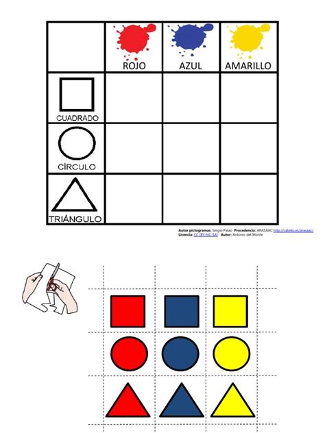 Cuadro Doble Entrada Colores Preschool Learning Activities Preschool