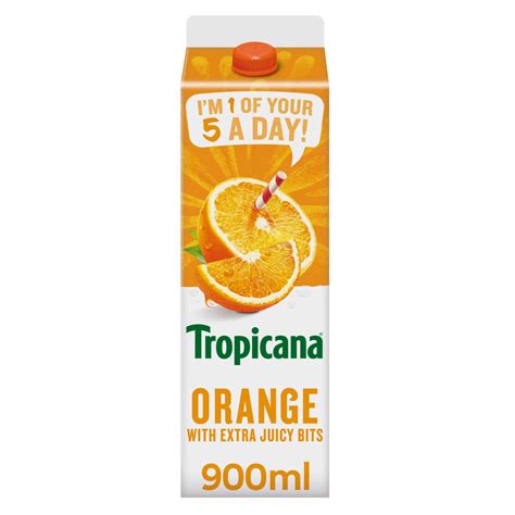 Tropicana Orange Extra Juicy Bits Juice 900ml Zoom