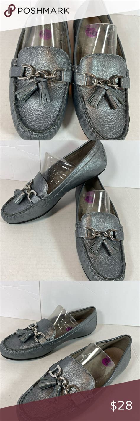 Aerosoles Silver Tassel Loafers Aerosoles Shoes Flats Silver Loafers