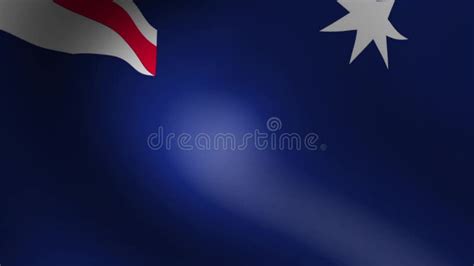Seamless Loop Of The Australian Flag Waving In The Wind Stock Footage