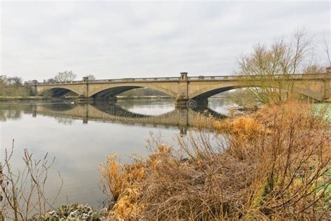 Gunthorpe Bridge Over The River Trent On A Cold Feruary Morning Stock