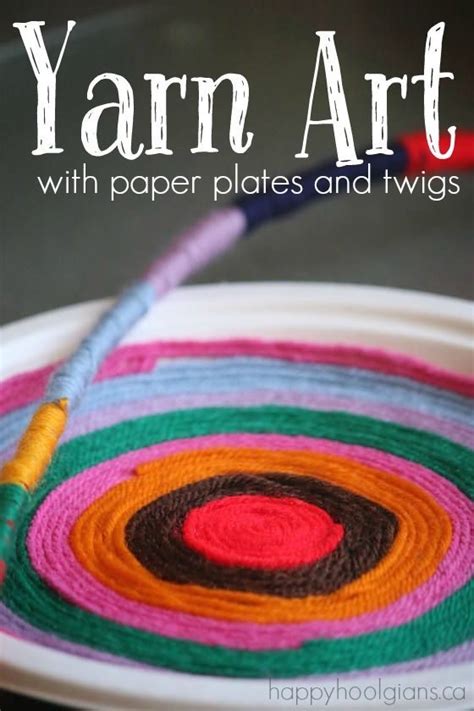 Simple Beautiful Yarn Art With Paper Plates Happy Hooligans Tween