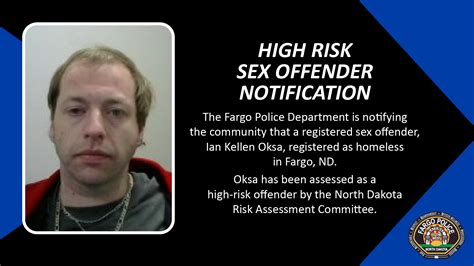 High Risk Sex Offender Notification Fargo Police Department