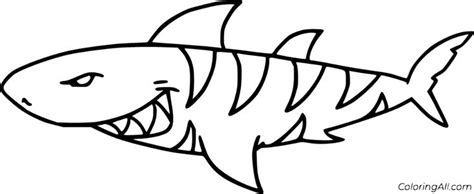 A Drawing Of A Shark With Its Mouth Open