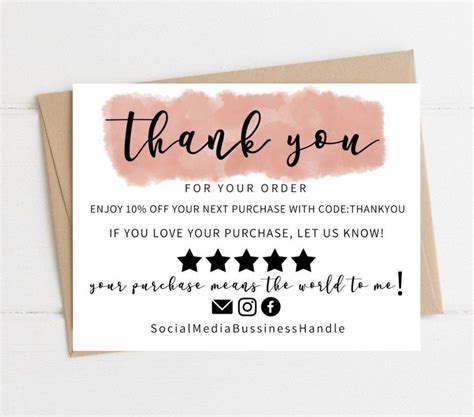 Thank You For Your Order Cardinstant Download Thank You Cardsmall