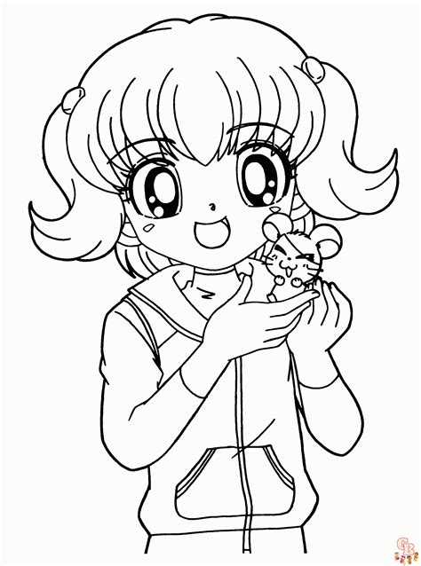 Printable Anime Cute Coloring Pages Free For Kids And Adults